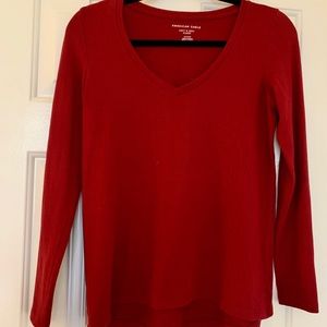 AEO Soft & Sexy Plush V Neck Long Sleeve
